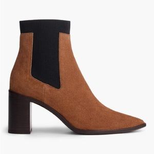 Brown and Black Suede Chelsea Boots